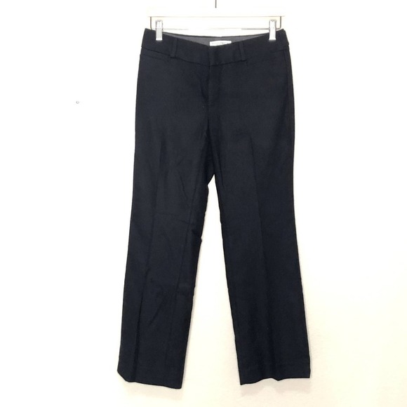 Banana Republic Pants Martin Fit Black Wool Blend Stretch Lined Timeless Sz 4P - Picture 1 of 12